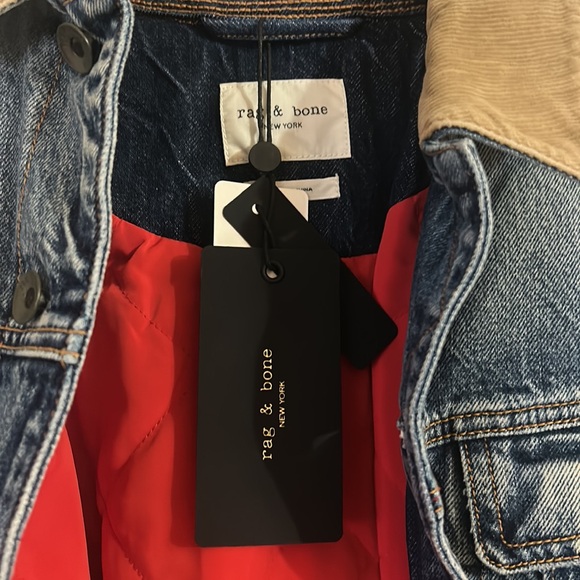Rag & Bone Jacket- denim with quilted lining. - Picture 2 of 6
